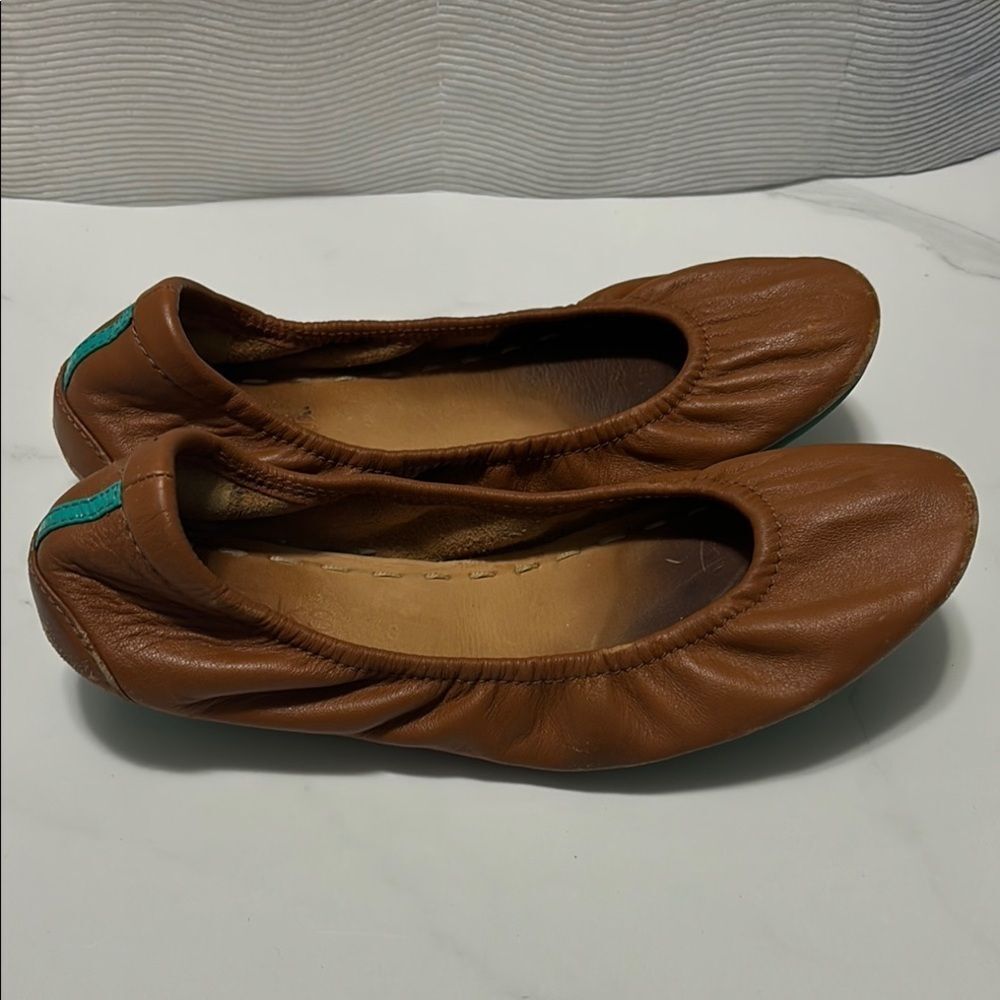 Tieks Brown Leather Ballet Flats - Picture 2 of 6